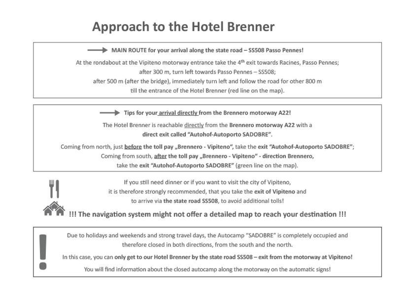 Hotel Brenner - Stop & Go 비피테노 외부 사진